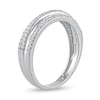 Thumbnail Image 1 of 0.25 CT. T.W. Diamond Triple Row Crossover Band in 10K White Gold