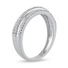 0.25 CT. T.W. Diamond Triple Row Crossover Band in 10K Gold