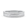 Thumbnail Image 2 of 0.25 CT. T.W. Diamond Triple Row Crossover Band in 10K White Gold