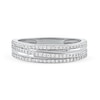 0.25 CT. T.W. Diamond Triple Row Crossover Band in 10K Gold