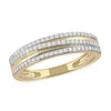 Thumbnail Image 0 of 0.25 CT. T.W. Diamond Triple Row Crossover Band in 10K Gold