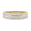 Thumbnail Image 2 of 0.25 CT. T.W. Diamond Triple Row Crossover Band in 10K Gold