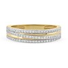 Thumbnail Image 2 of 0.25 CT. T.W. Diamond Triple Row Crossover Band in 10K Gold