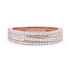 Thumbnail Image 3 of 0.25 CT. T.W. Diamond Triple Row Crossover Band in 10K Rose Gold
