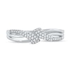 0.15 CT. T.W. Diamond Triple Row Bypass Ring in 10K Gold