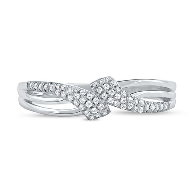0.15 CT. T.W. Diamond Triple Row Bypass Ring in 10K Gold