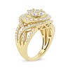Thumbnail Image 2 of 2.00 CT. T.W. Multi-Diamond Frame Crossover Open Shank Ring in 10K Gold