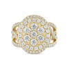 Thumbnail Image 3 of 2.00 CT. T.W. Multi-Diamond Frame Crossover Open Shank Ring in 10K Gold