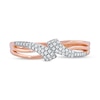 Thumbnail Image 2 of 0.15 CT. T.W. Diamond Triple Row Bypass Ring in 10K Rose Gold
