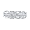 Thumbnail Image 2 of 0.15 CT. T.W. Diamond Twist Multi-Row Ring in 10K White Gold