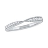 Thumbnail Image 0 of 0.13 CT. T.W. Diamond Crossover Ring in 10K White Gold