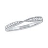 Thumbnail Image 0 of 0.13 CT. T.W. Diamond Crossover Ring in 10K White Gold