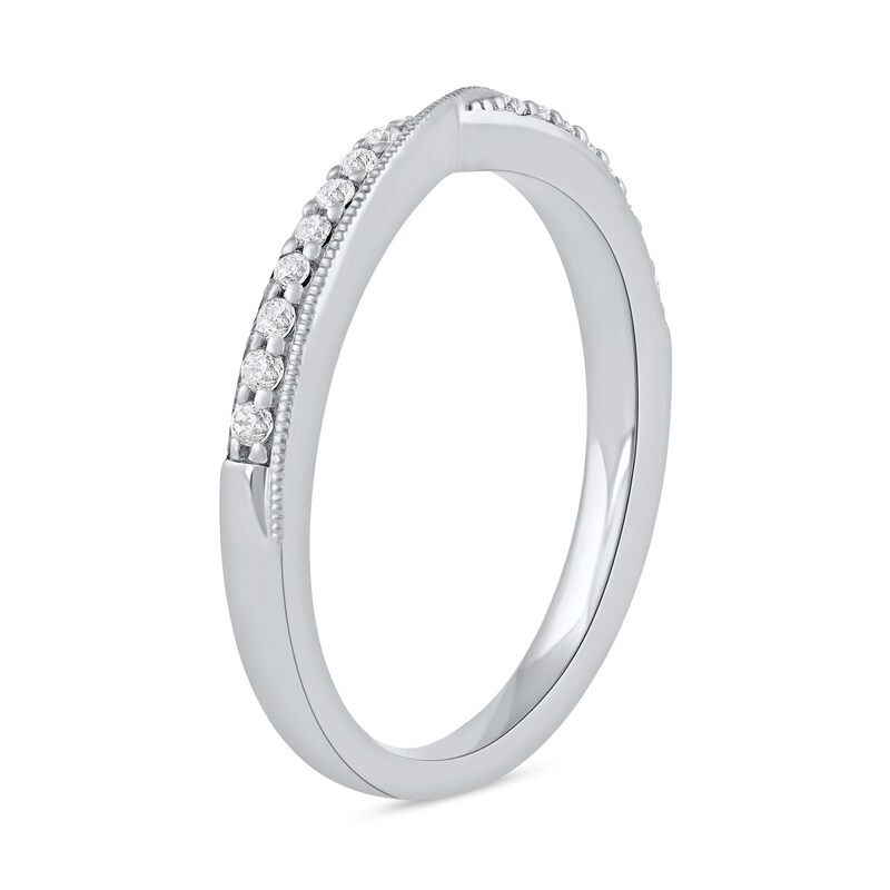 0.13 CT. T.W. Diamond Crossover Ring in 10K White Gold