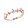 Thumbnail Image 1 of 0.33 CT. T.W. Diamond Alternating Clover Ring in 10K Rose Gold