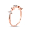 Thumbnail Image 1 of 0.33 CT. T.W. Diamond Alternating Clover Ring in 10K Rose Gold