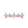 Thumbnail Image 3 of 0.33 CT. T.W. Diamond Alternating Clover Ring in 10K Rose Gold