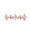 Thumbnail Image 2 of 0.33 CT. T.W. Diamond Alternating Clover Ring in 10K Rose Gold