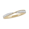Thumbnail Image 1 of 0.13 CT. T.W. Diamond Crossover Ring in 10K Gold