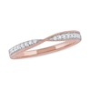 0.13 CT. T.W. Diamond Crossover Ring in 10K Rose Gold