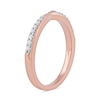 Thumbnail Image 1 of 0.13 CT. T.W. Diamond Crossover Ring in 10K Rose Gold