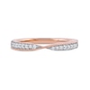 Thumbnail Image 2 of 0.13 CT. T.W. Diamond Crossover Ring in 10K Rose Gold