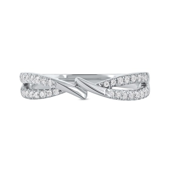 0.20 CT. T.W. Diamond Bypass Crossover Split Shank Ring in 10K Gold