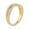 Thumbnail Image 1 of 0.20 CT. T.W. Diamond Bypass Crossover Split Shank Ring in 10K Gold