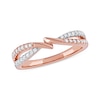 0.20 CT. T.W. Diamond Bypass Crossover Split Shank Ring in 10K Rose Gold