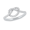 Thumbnail Image 0 of 0.25 CT. T.W. Diamond Pretzel-Shaped Knot Ring in 10K White Gold