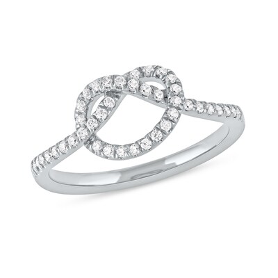 0.25 CT. T.W. Diamond Pretzel-Shaped Knot Ring in 10K Gold