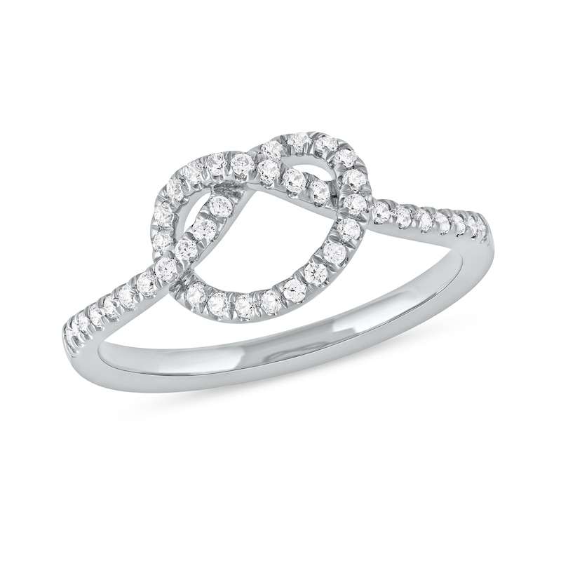 0.25 CT. T.W. Diamond Pretzel-Shaped Knot Ring in 10K Gold|Peoples Jewellers