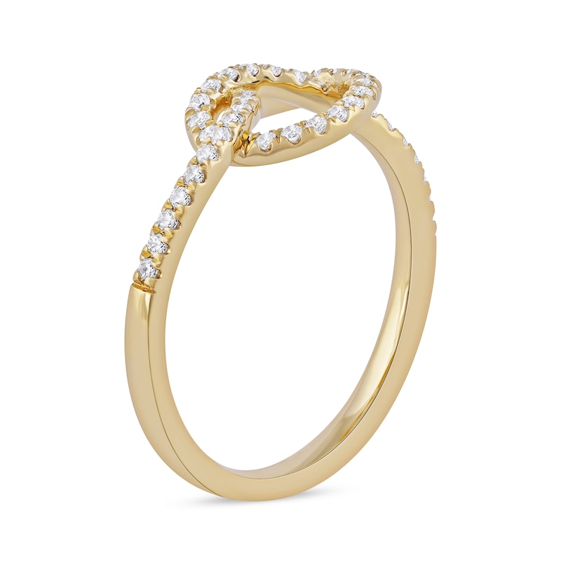 0.25 CT. T.W. Diamond Pretzel-Shaped Knot Ring in 10K Gold