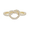 Thumbnail Image 2 of 0.25 CT. T.W. Diamond Pretzel-Shaped Knot Ring in 10K Gold