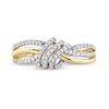 Thumbnail Image 2 of 0.20 CT. T.W. Diamond Wave Triple Strand Wrapped Ring in 10K Gold