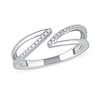 0.10 CT. T.W. Diamond Open Shank Bypass Wrap Ring in 10K Gold