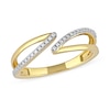 Thumbnail Image 1 of 0.10 CT. T.W. Diamond Open Shank Bypass Wrap Ring in 10K Gold