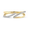 Thumbnail Image 3 of 0.10 CT. T.W. Diamond Open Shank Bypass Wrap Ring in 10K Gold