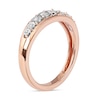 Thumbnail Image 2 of 0.15 CT. T.W. Diamond Single Row Nine Stone Ring in 10K Rose Gold