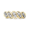 Thumbnail Image 2 of 0.10 CT. T.W. Diamond Wavy Five Row Ring in 10K Gold