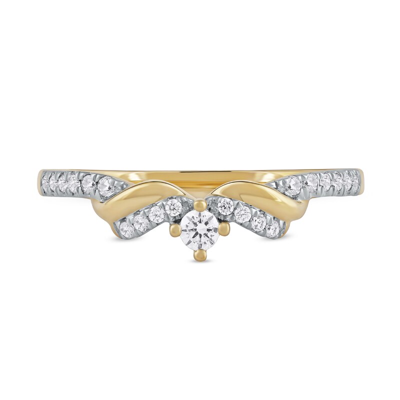 0.15 CT. T.W. Diamond Ribbon Layered Ring in 10K Gold