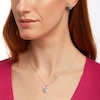 Thumbnail Image 2 of 0.69 CT. T.W. Oval Multi-Diamond Double Frame Pendant and Stud Earrings Set in 10K White Gold