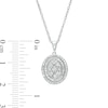 Thumbnail Image 3 of 0.69 CT. T.W. Oval Multi-Diamond Double Frame Pendant and Stud Earrings Set in 10K White Gold
