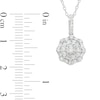 Thumbnail Image 3 of 0.50 CT. T.W. Multi-Diamond Scallop Frame Pendant in 10K White Gold