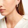 Thumbnail Image 2 of 10.0mm Diamond-Cut Lattice Hoop Earrings in 14K Gold