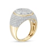 Thumbnail Image 3 of Men's 2.00 CT. T.W. Oval-Shaped Multi-Diamond Frame Ring in 10K Gold