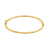 Italian Brilliance™ 2.5mm Diamond-Cut Glitter Bangle in Hollow 14K Gold