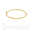 Italian Brilliance™ 2.5mm Diamond-Cut Glitter Bangle in Hollow 14K Gold