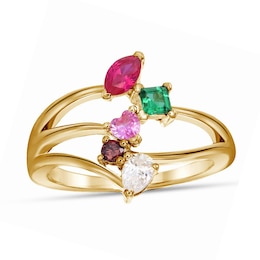Mother's Multi-Shaped Gemstone Ring (2-5 Stones)