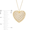 Thumbnail Image 2 of Italian Brilliance™ Diamond-Cut Lattice Heart Pendant in 14K Two-Tone Gold