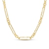 Italian Brilliance™ 5.0mm Diamond-Cut Hollow Paperclip and Rolo Alternating Chain Necklace in 14K Gold